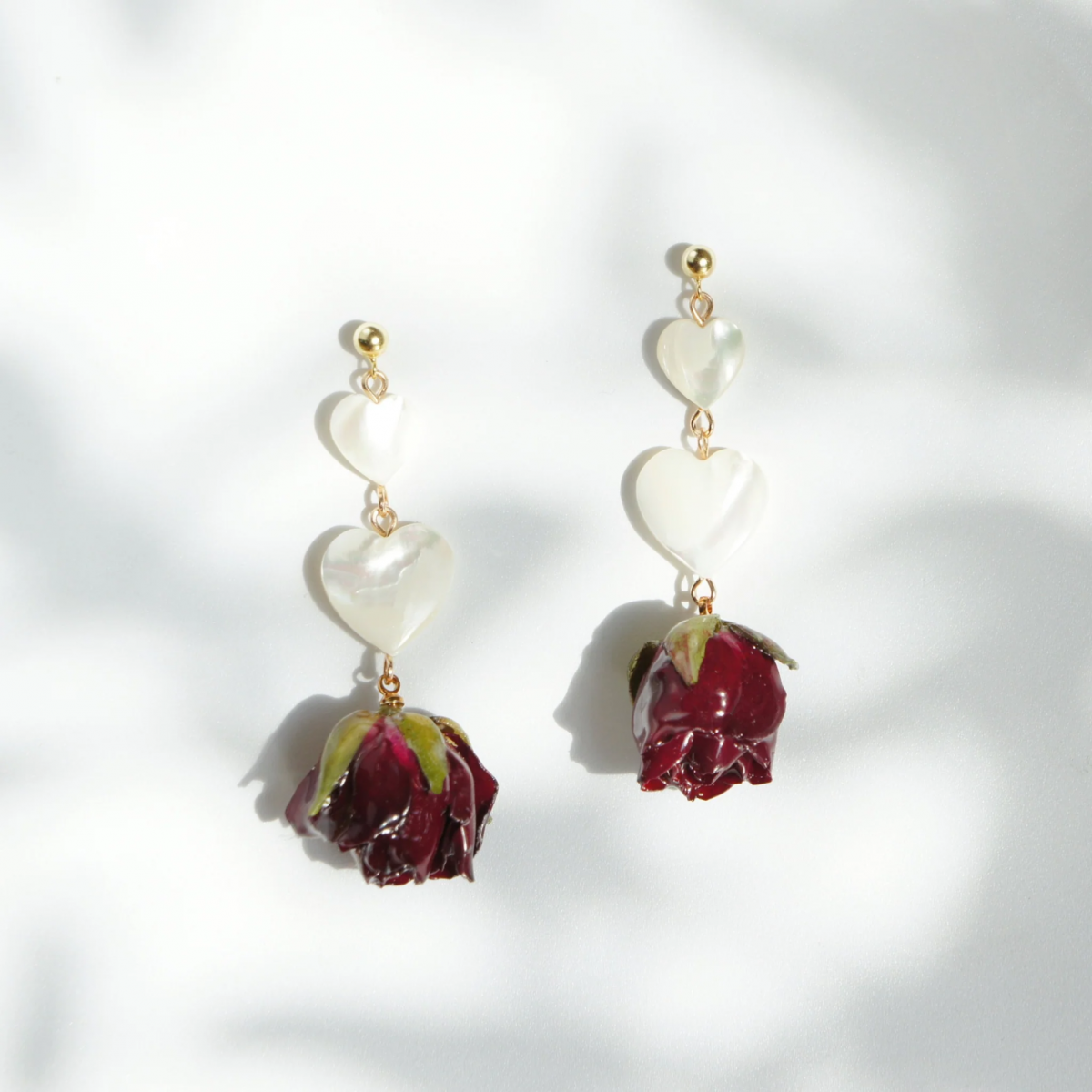 I'MMANY real flower earrings