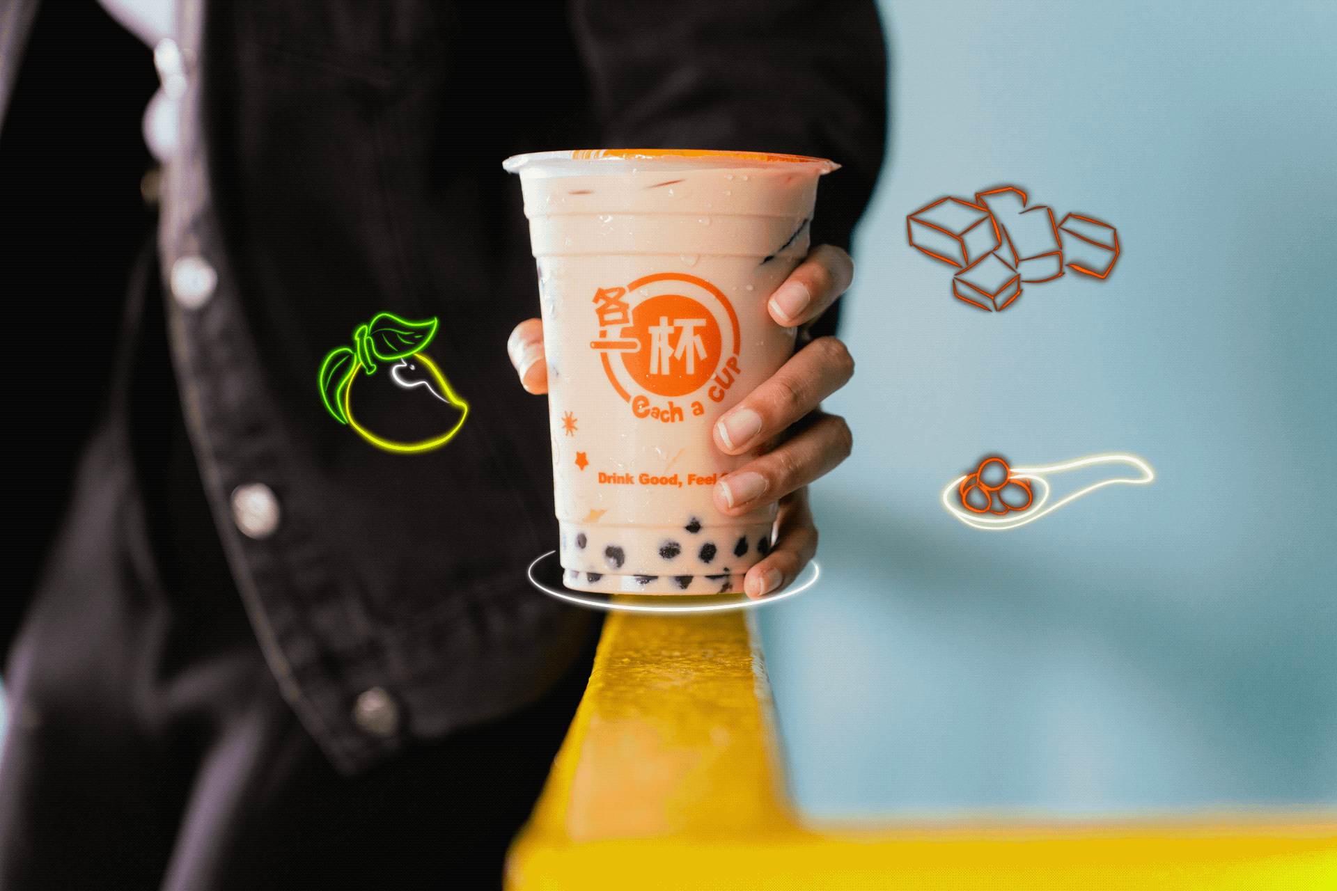 Each-a-Cup Three Gems Milk Tea