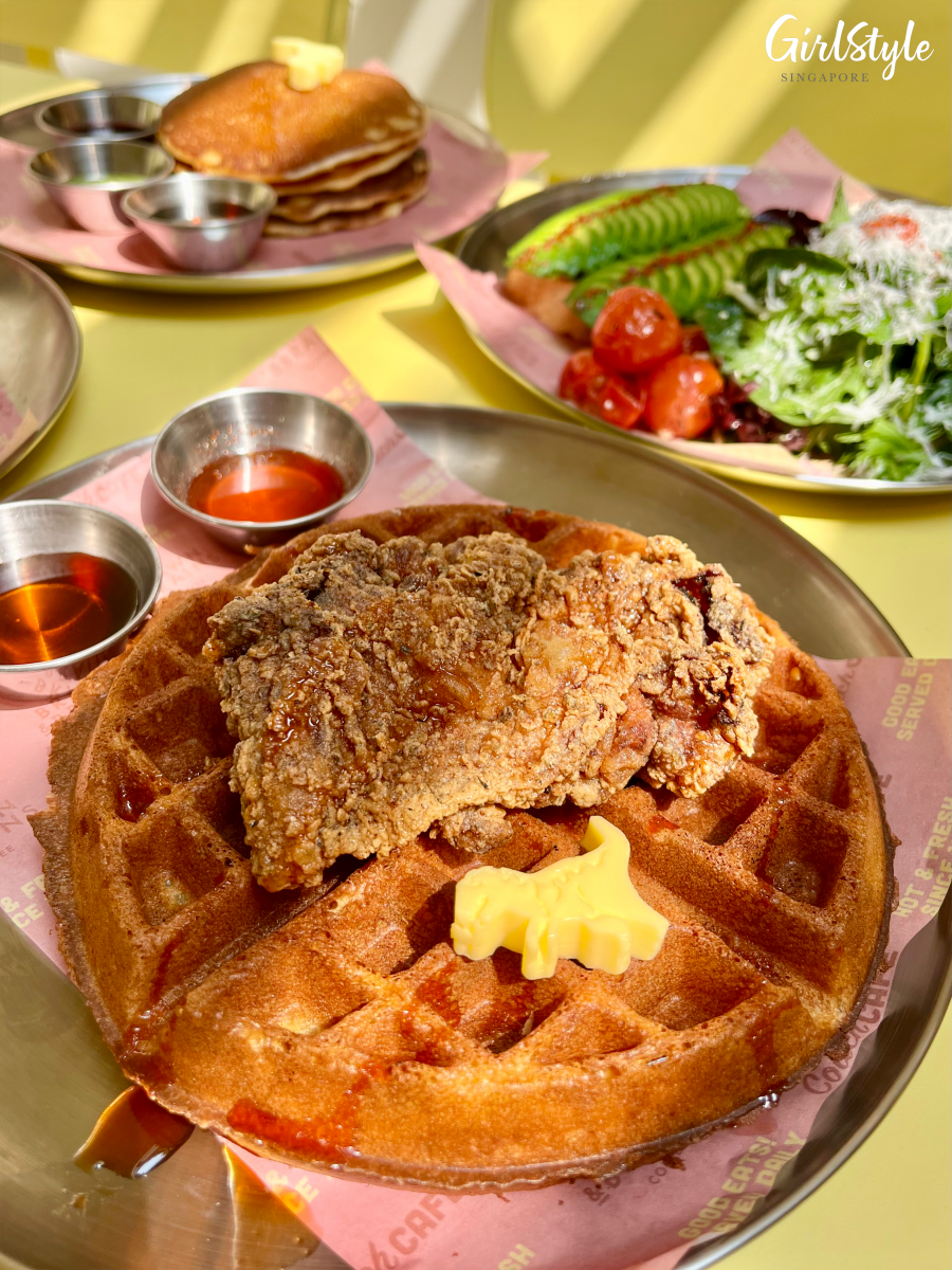 Chicken & Waffles at Coach Cafe Singapore