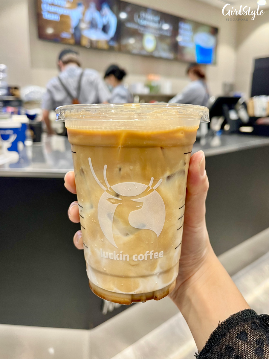 Coconut Latte at luckin coffee Marina Square