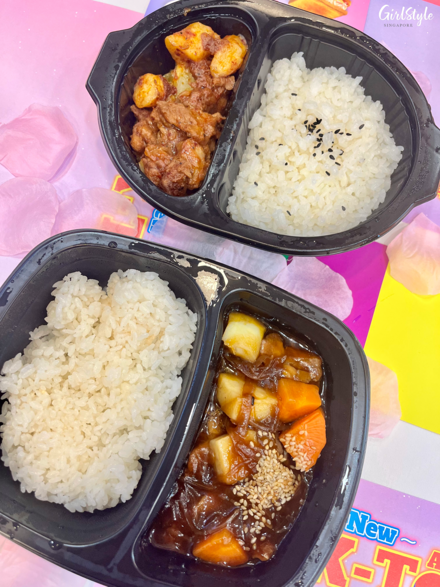 7-Select Spicy Stir Fried Chicken with Rice Cakes and 7-Select Korean Braised Spicy Chicken Stew with Rice