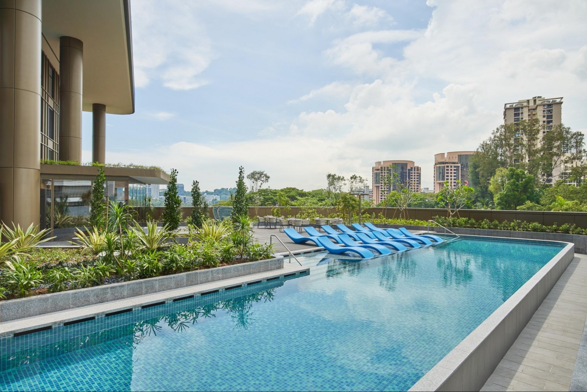 Swimming pool at Citadines Connect Rochester Singapore Hotel