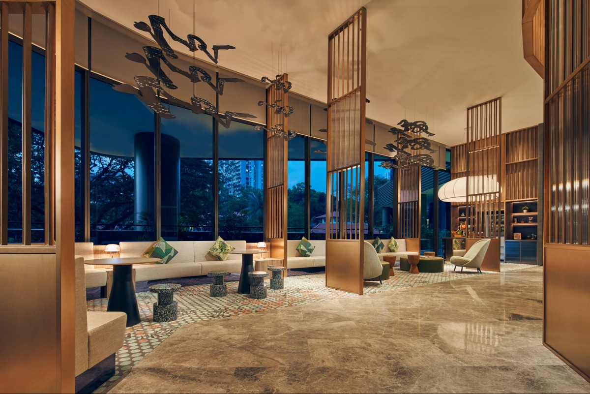 Lobby at Citadines Connect Rochester Singapore Hotel