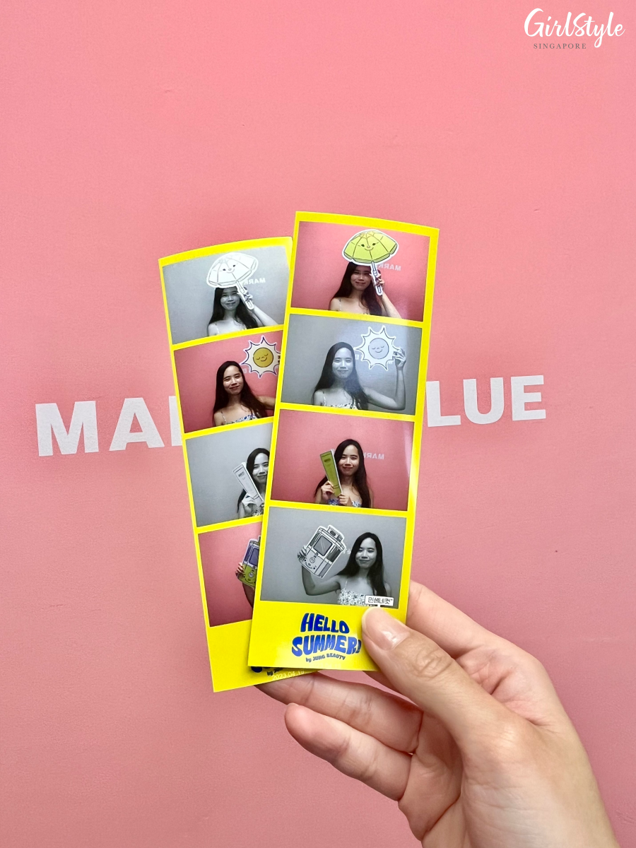 Jung Beauty Busan Summer-themed photo booth print outs