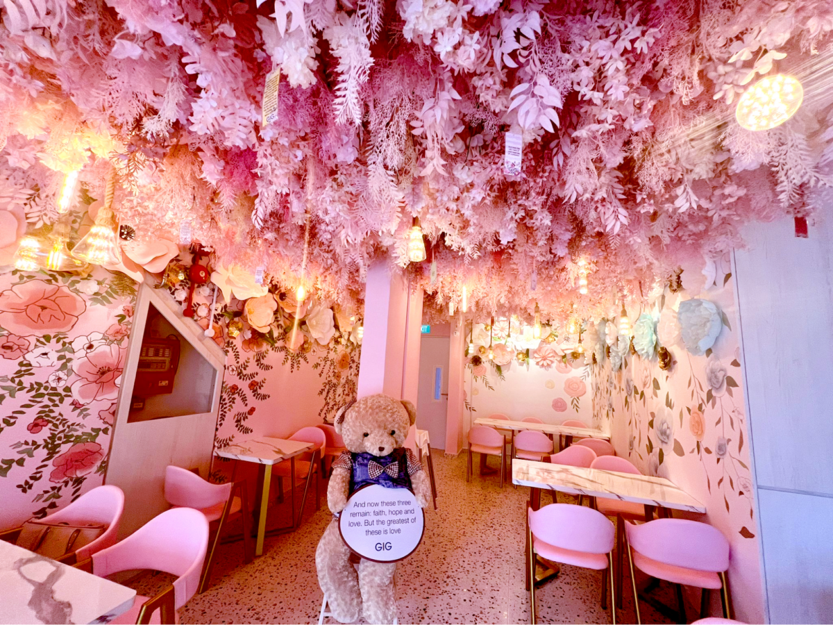 GIG Cafe - Pink floral cafe at Tampines Singapore
