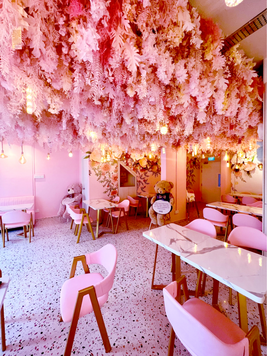 GIG Cafe - Pink floral cafe at Tampines Singapore
