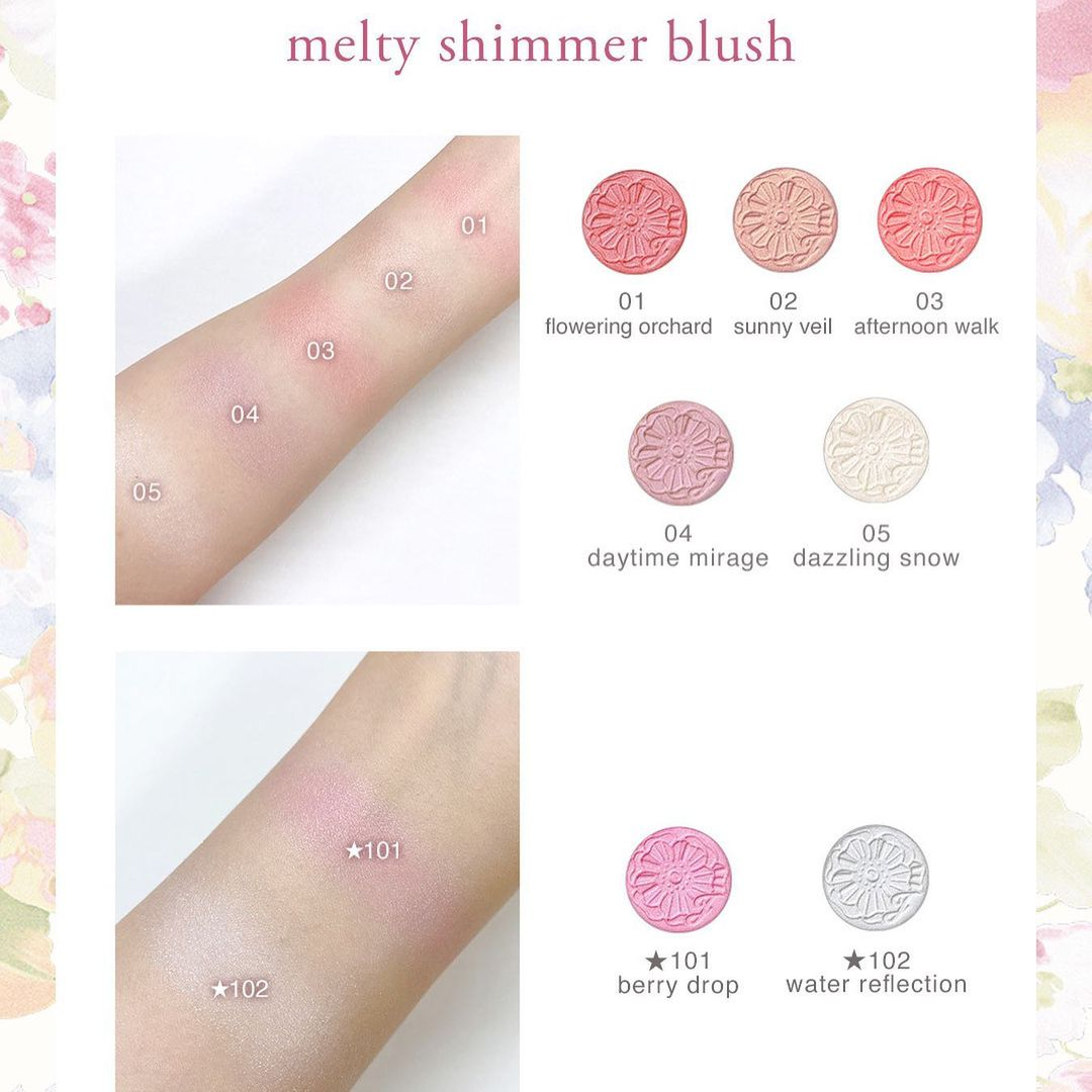 Jill Stuart Melty Shimmer Blush swatches