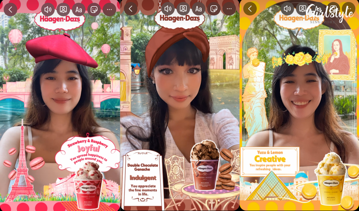 Häagen-Dazs 'Which Macaron Ice Cream Flavour Are You' Instagram filter
