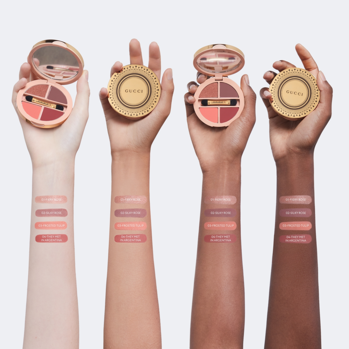 Gucci Palette De Beaute Quatuor Rose Nitida swatches