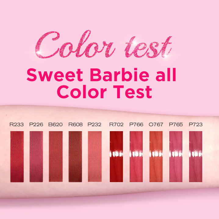 Colorkey X Barbie Liquid Lipstick arm swatches