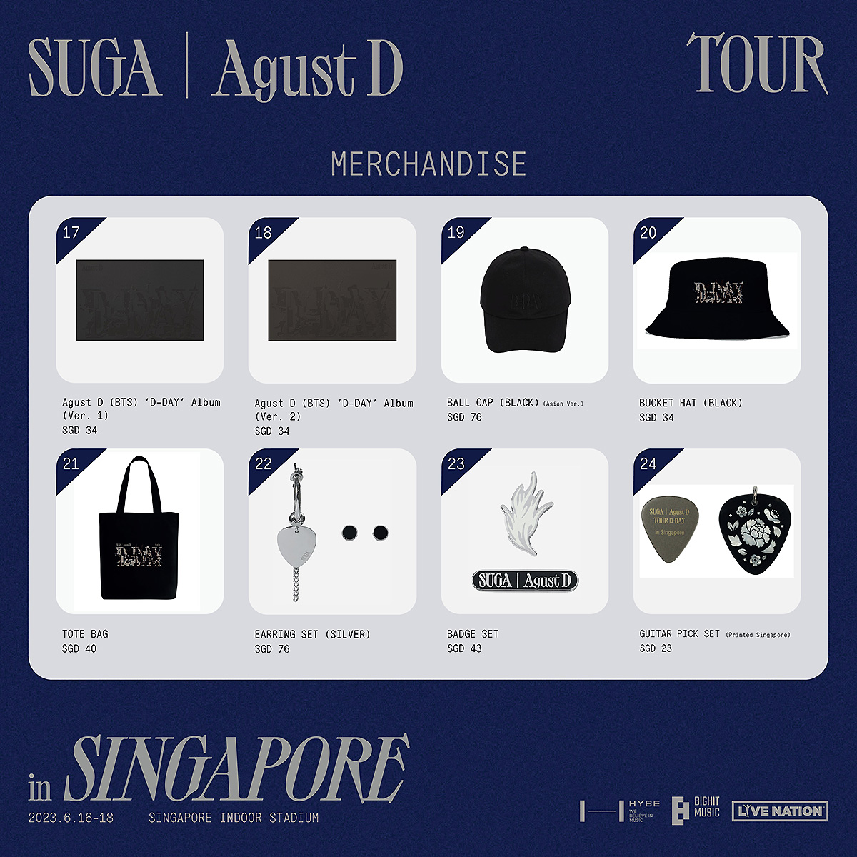 AGUST D | BTS Suga D-Day Tour Merch Singapore