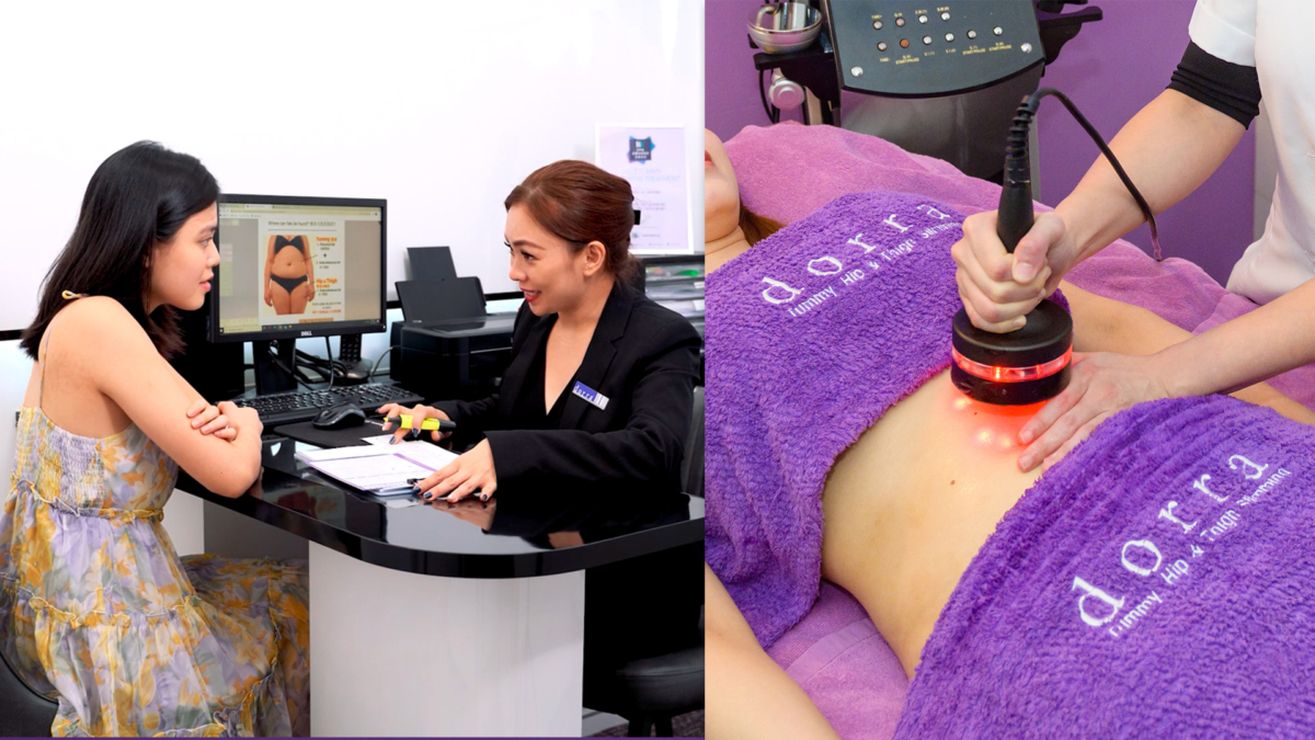 NoonTalk Media Artiste Kimberly Chia at her consultation for the Customised Slimming Programme