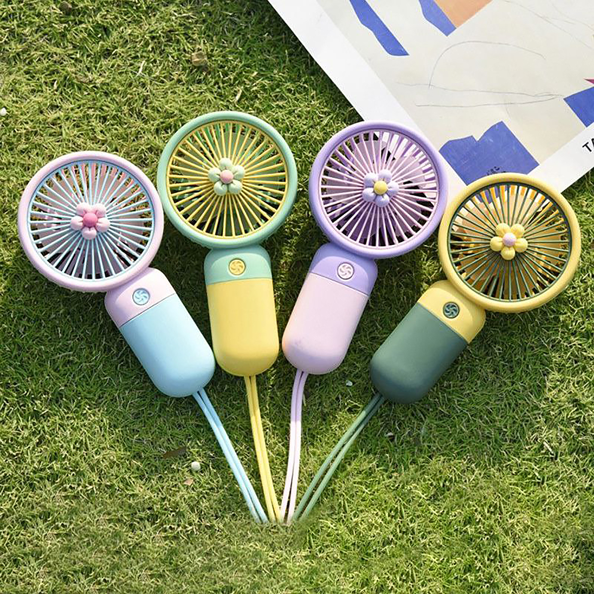 Pastel Floral Fan