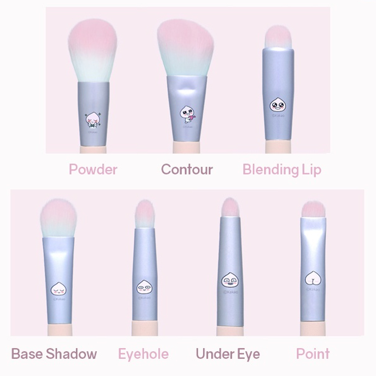 Kakao Friends X FIALIA Apeach Makeup Brush Kit