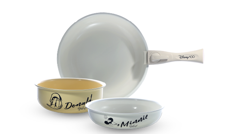 FairPrice Disney100 4pcs Aluminium Cookware With Detachable Handle