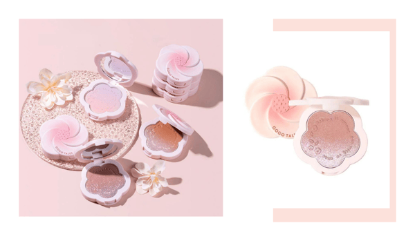 GOGOTALES Has Sakura-Shaped Blush Compacts In Ombre Pinks & Peaches