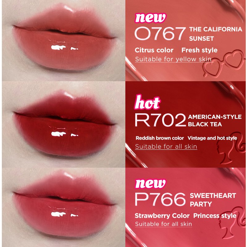 Colorkey X Barbie Mini Lip Gloss Set colours