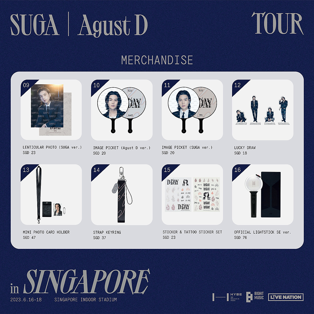 AGUST D | BTS Suga D-Day Tour Merch Singapore