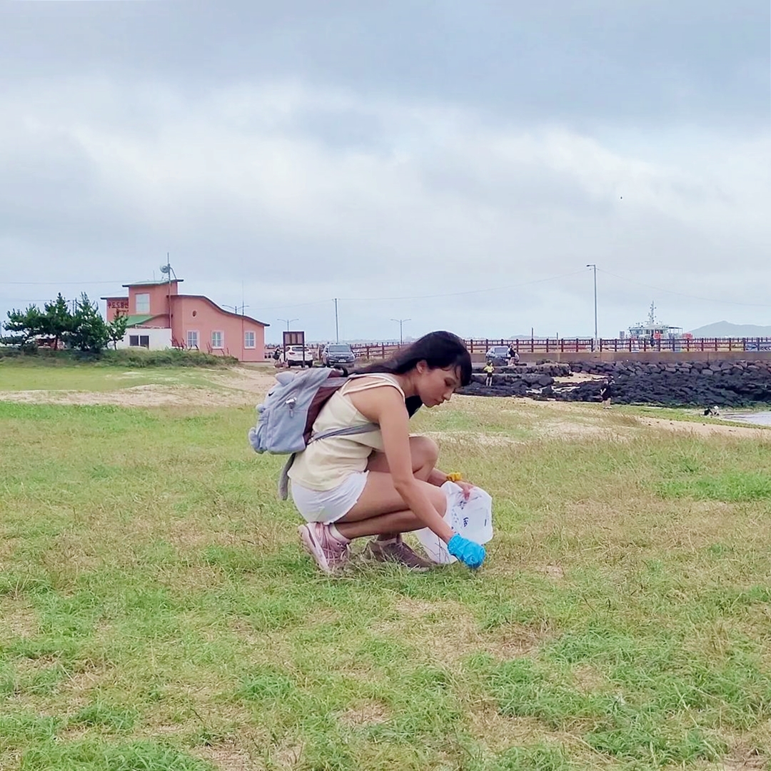 BY100 cycling and beach clean-up at Jeju Korea
