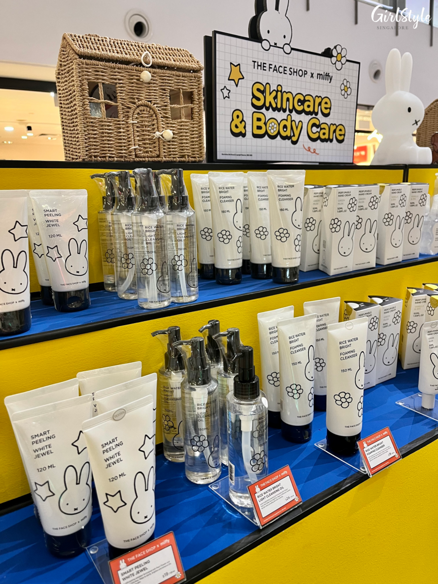 THEFACESHOP Miffy Edition skincare and bodycare products