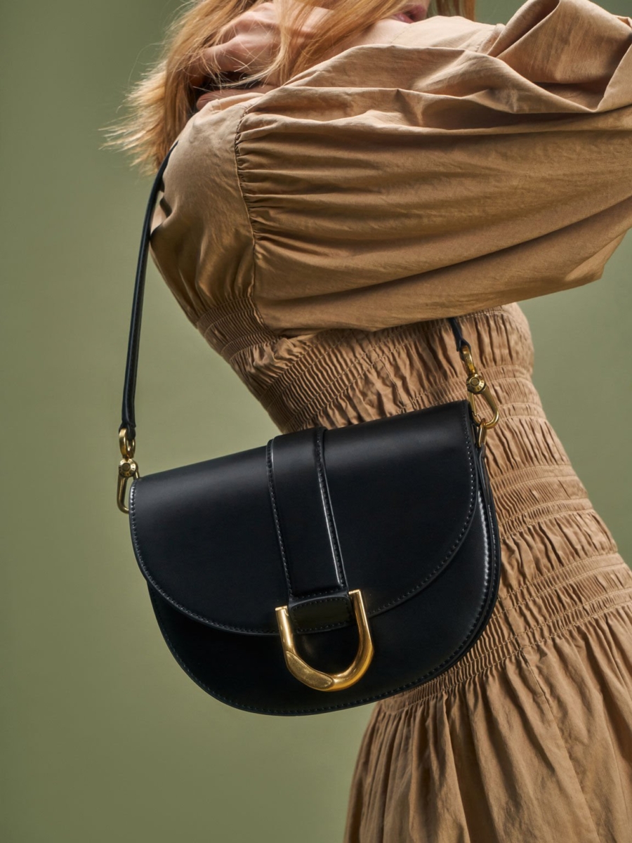 Gabine Saddle Bag - Black