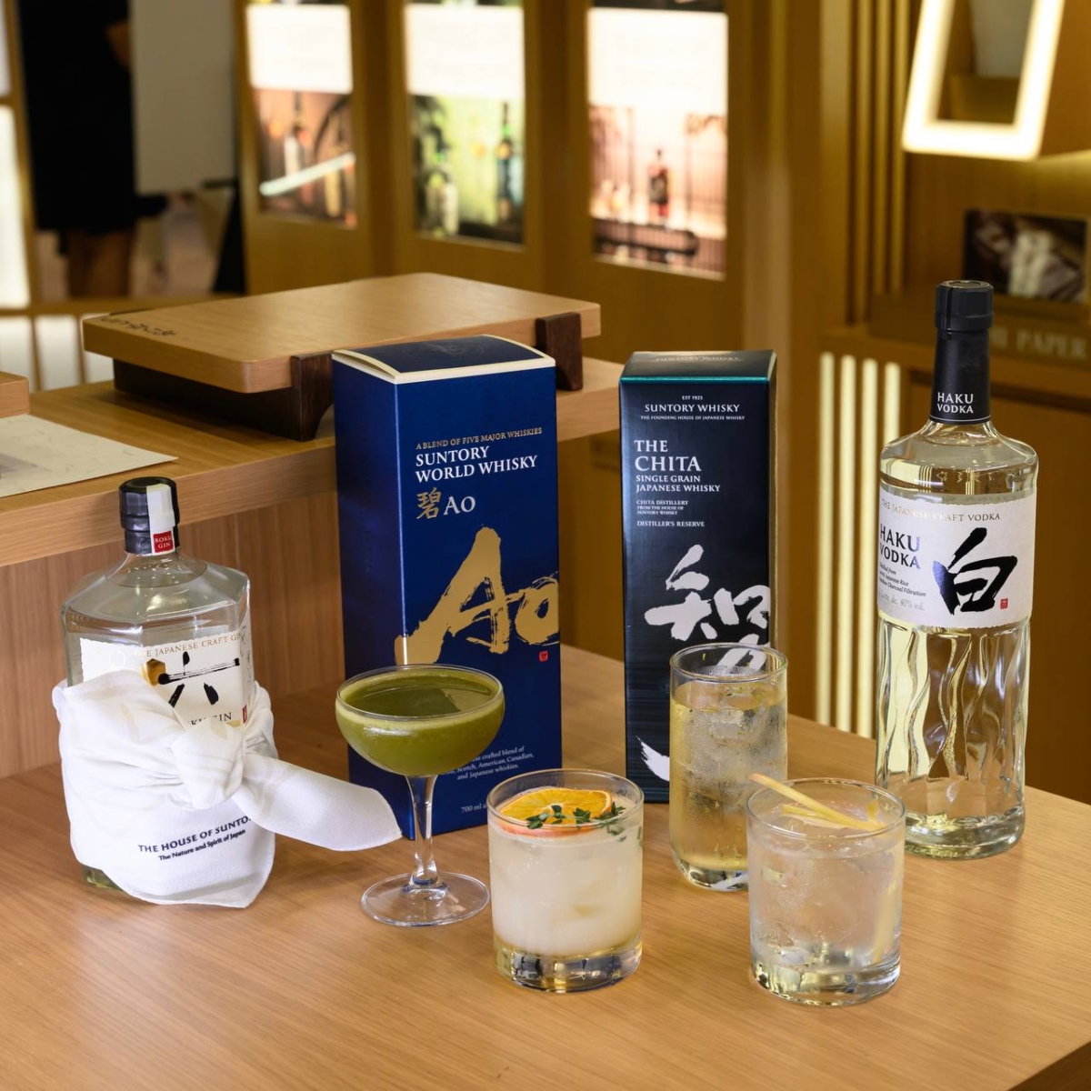 100 Years of Suntory Whisky pop-up at Changi Airport Terminal 1 Transit