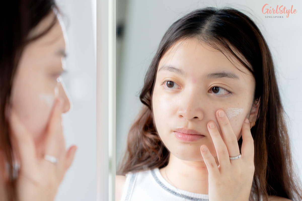 I use MOSAIK’s Revitalising Face Scrub on my sensitive skin once a week