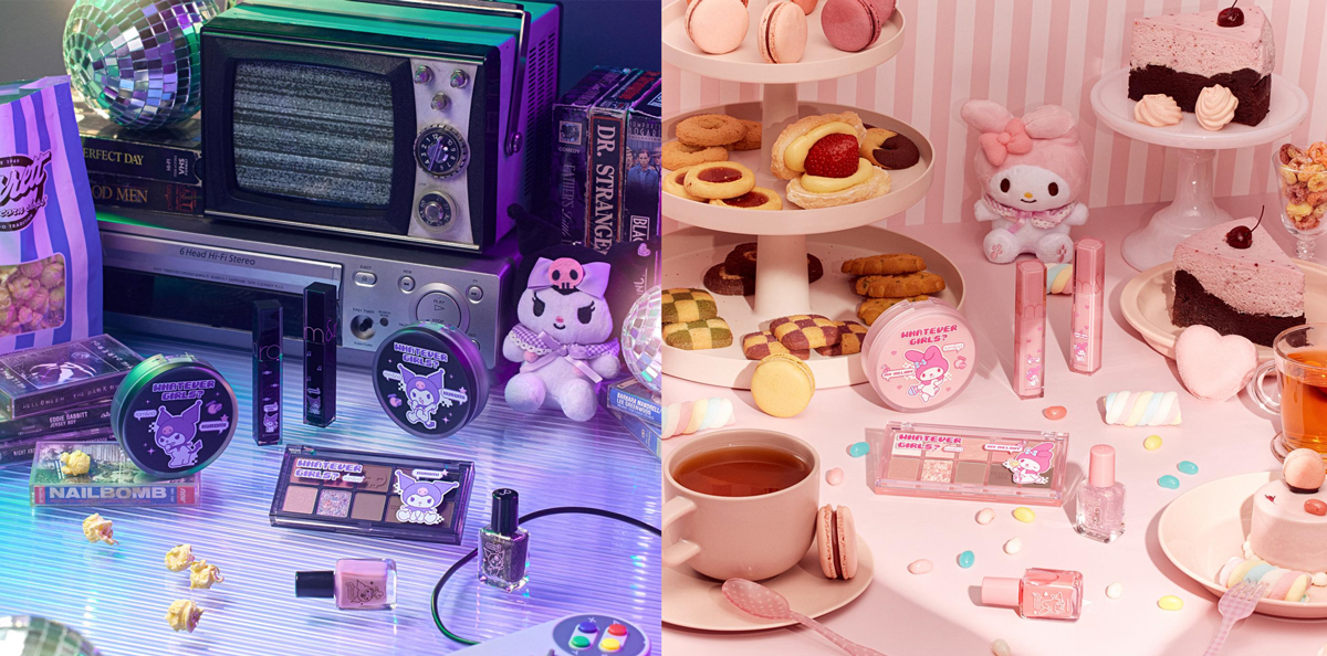 rom&nd x Sanrio - Kuromi and My Melody designs