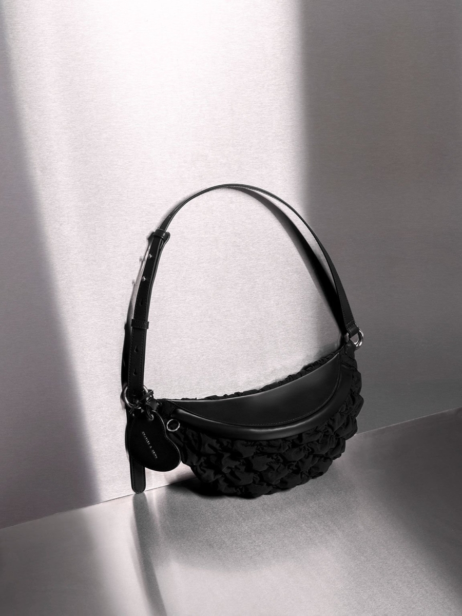 Ruched Nylon Bum Bag