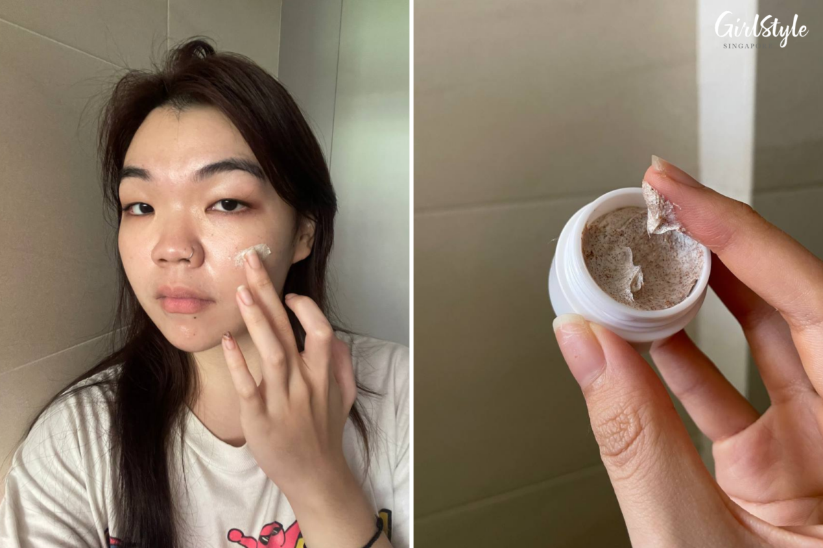 Elizabeth uses the mini version of MOSAIK’s Revitalising Face Scrub at the end of a long day