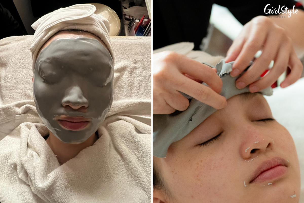 The application & removal of the Whitening Deep Sea Mud Elastomer Mask