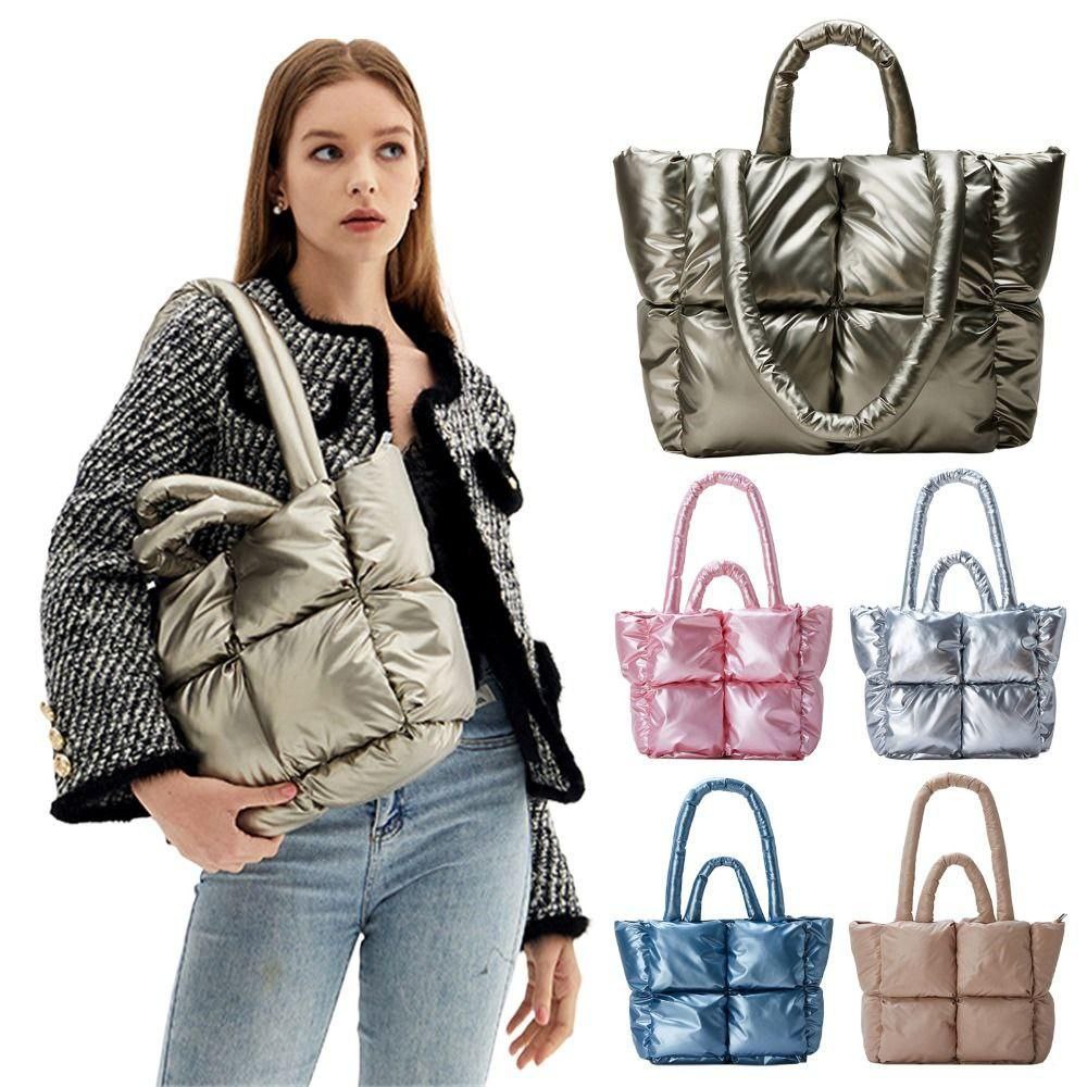 Chihiro Metallic Puffy Tote