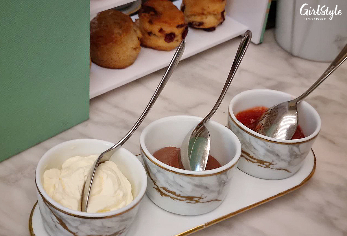 Clotted Cream, Strawberry Apple Jam and Yuzu Chocolate Crème spreads