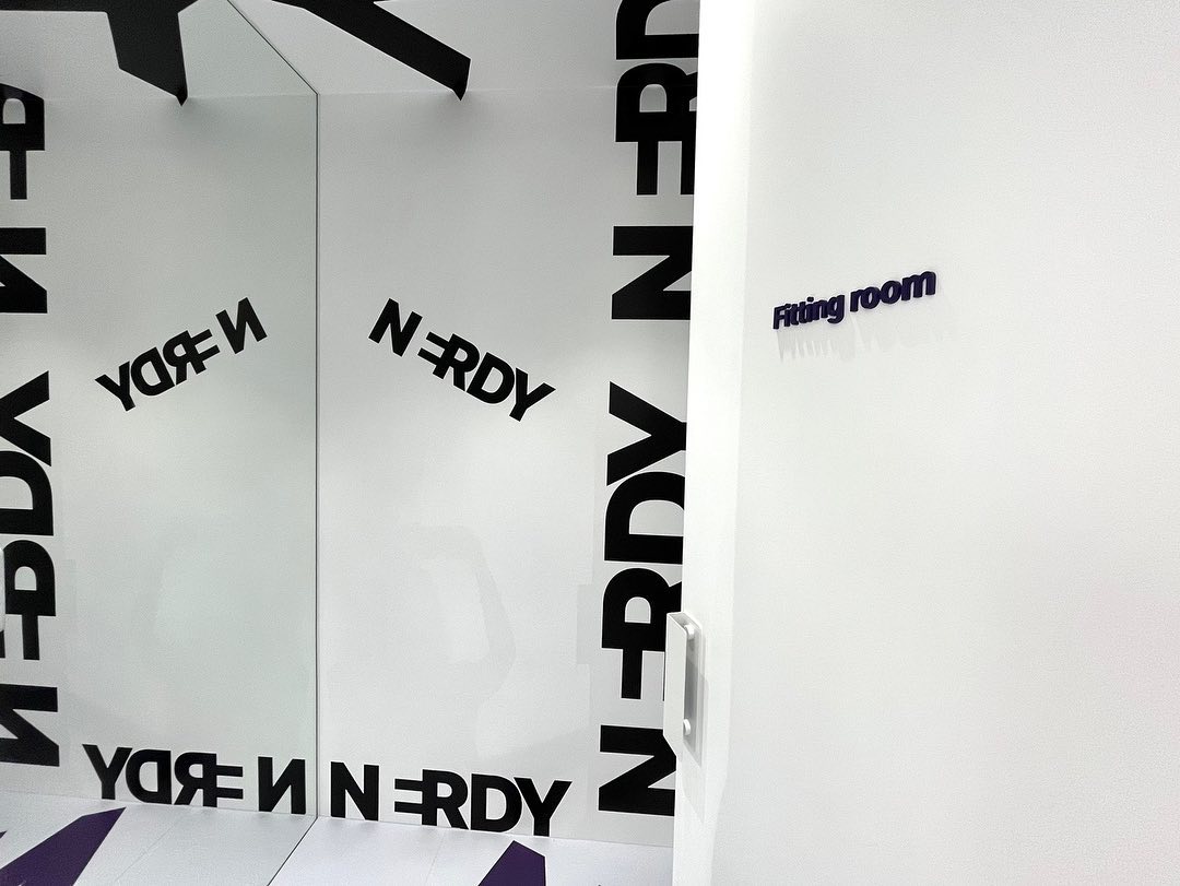 Fitting room at the NERDY Flagship Store