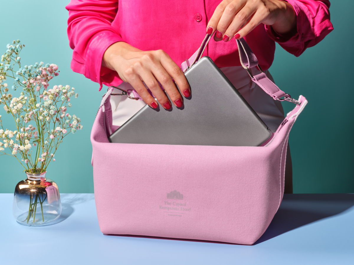 The Capitol Kempinski Limited Edition Blush Pink Canvas Bag