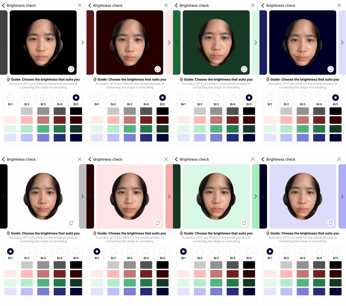 Brightness Check - Colorlover Lab personal colour analysis app