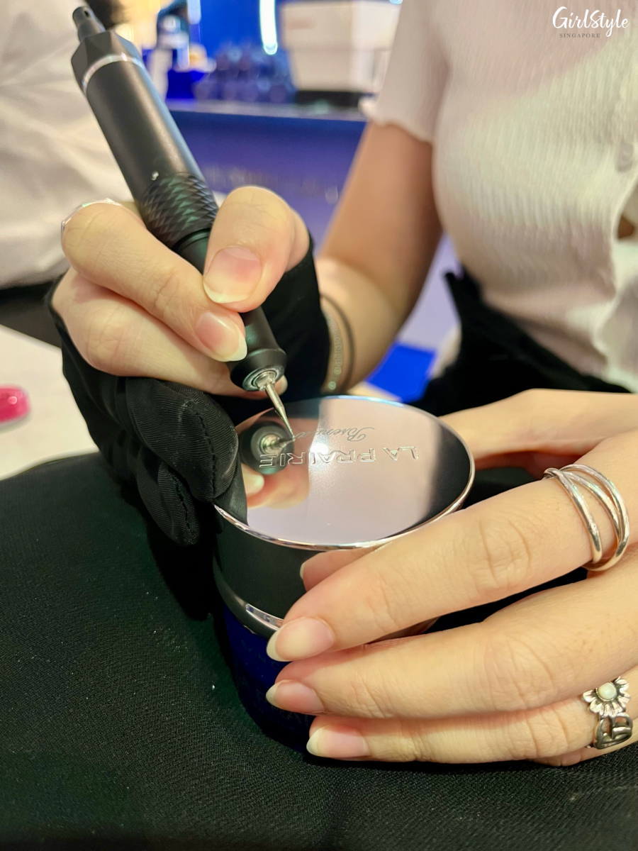 Personalised engraving on La Prairie Skin Caviar Luxe Cream