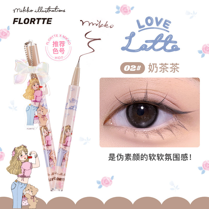 Flortte × Mikko Wink Wink Liquid Eyeliner in #2 Milk Tea