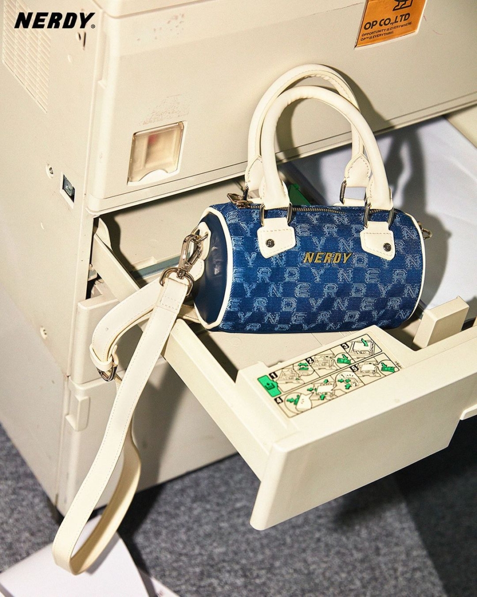 NERDY 23SS ‘MONOGRAM MINI CYLINDER BAG’