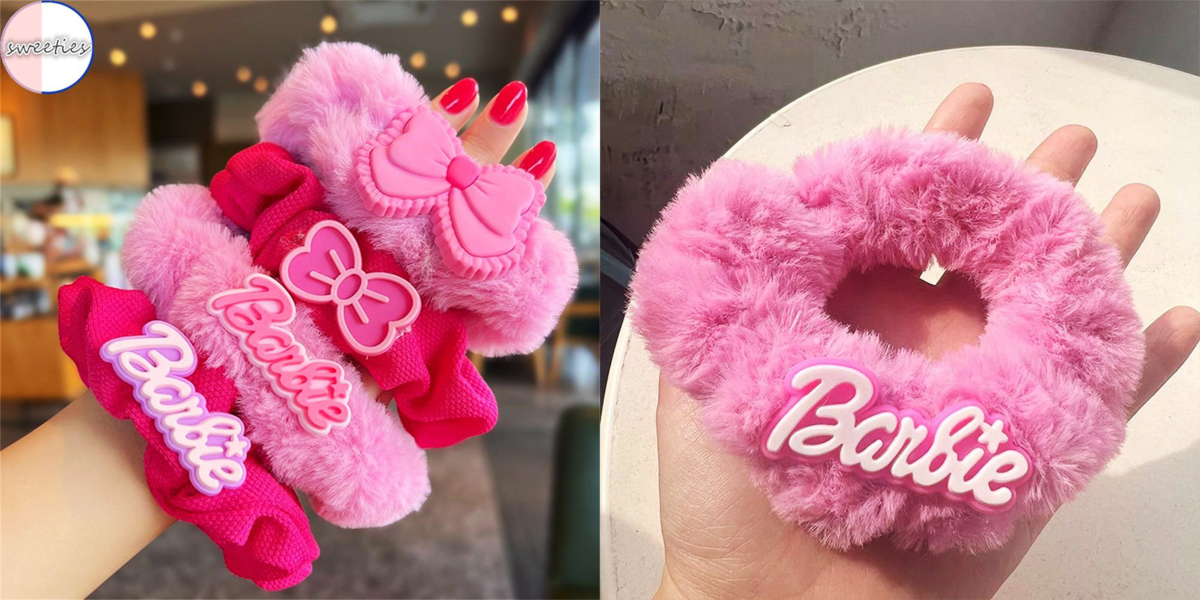 Pink Barbie Scrunchie