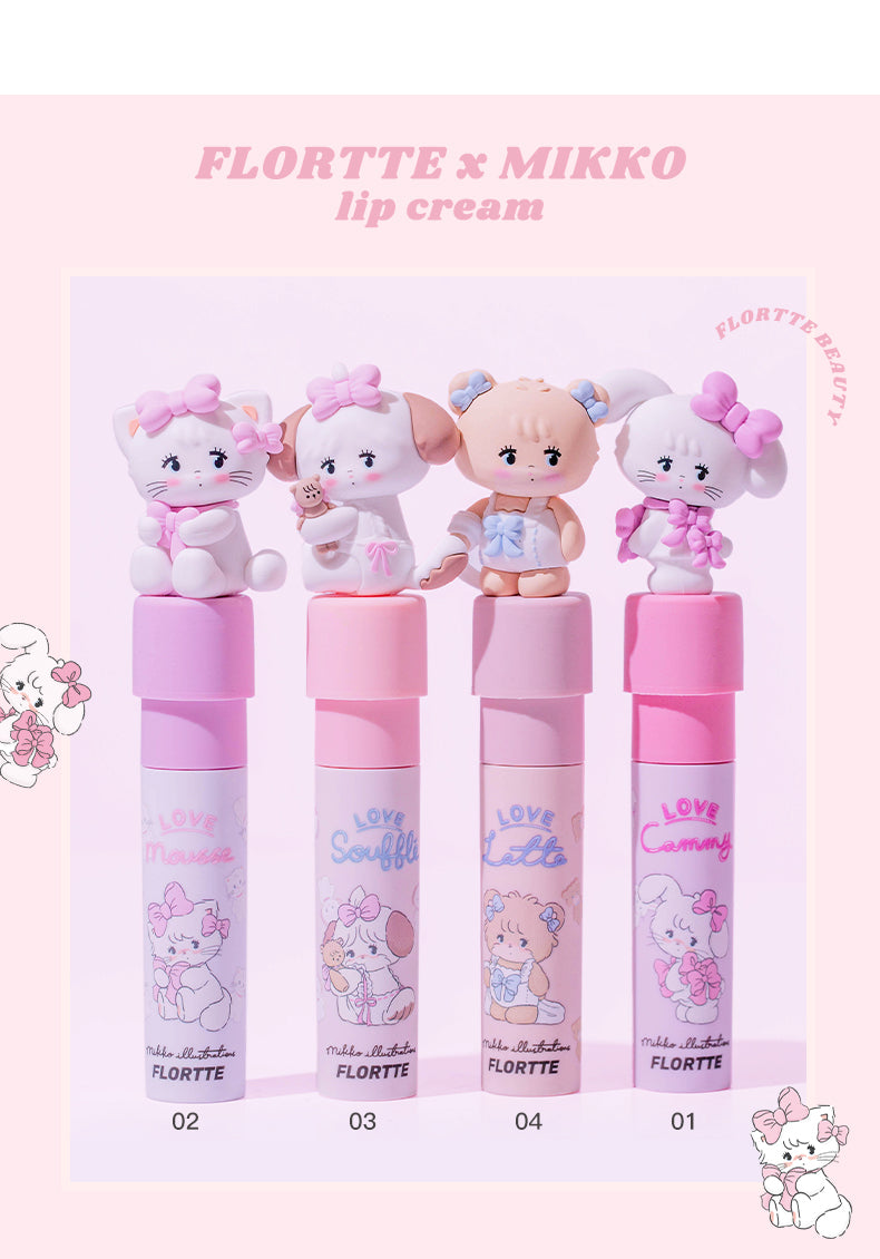 Flortte × Mikko Rua Rua Illustrations Matte Lip Creams