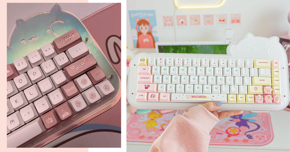 This adorable bongo cat keyboard is compact super customisable has