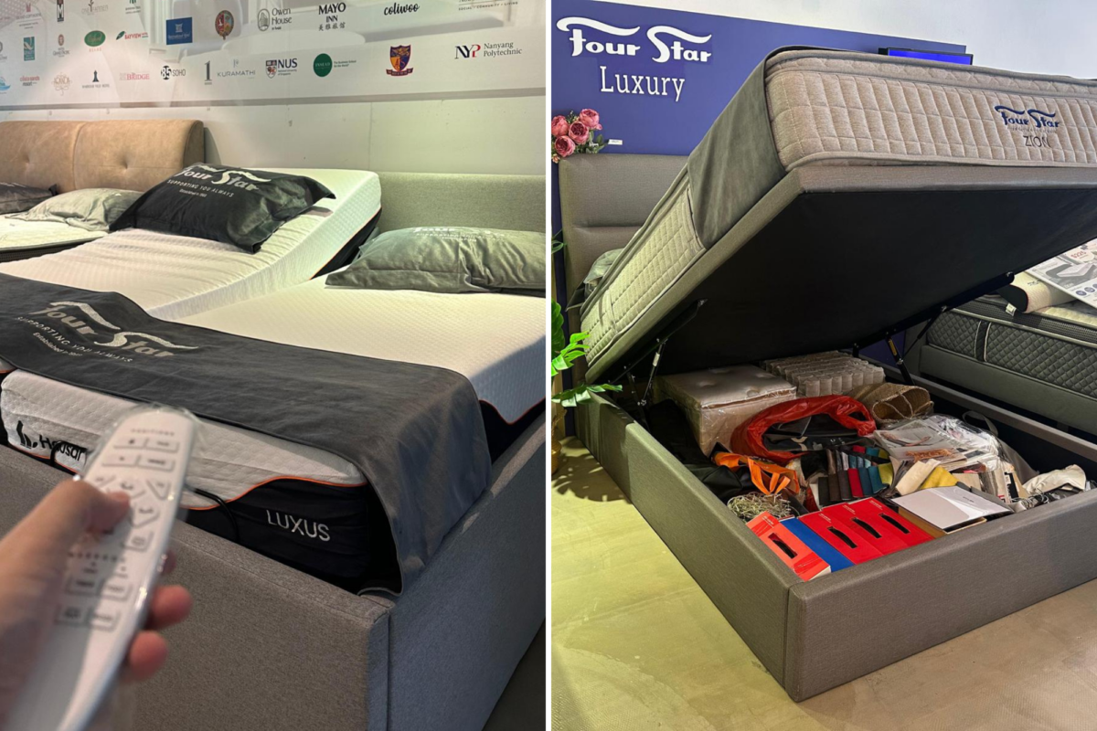 Ergonomic Smart Technology Bed (left) & Storage Bed (right)