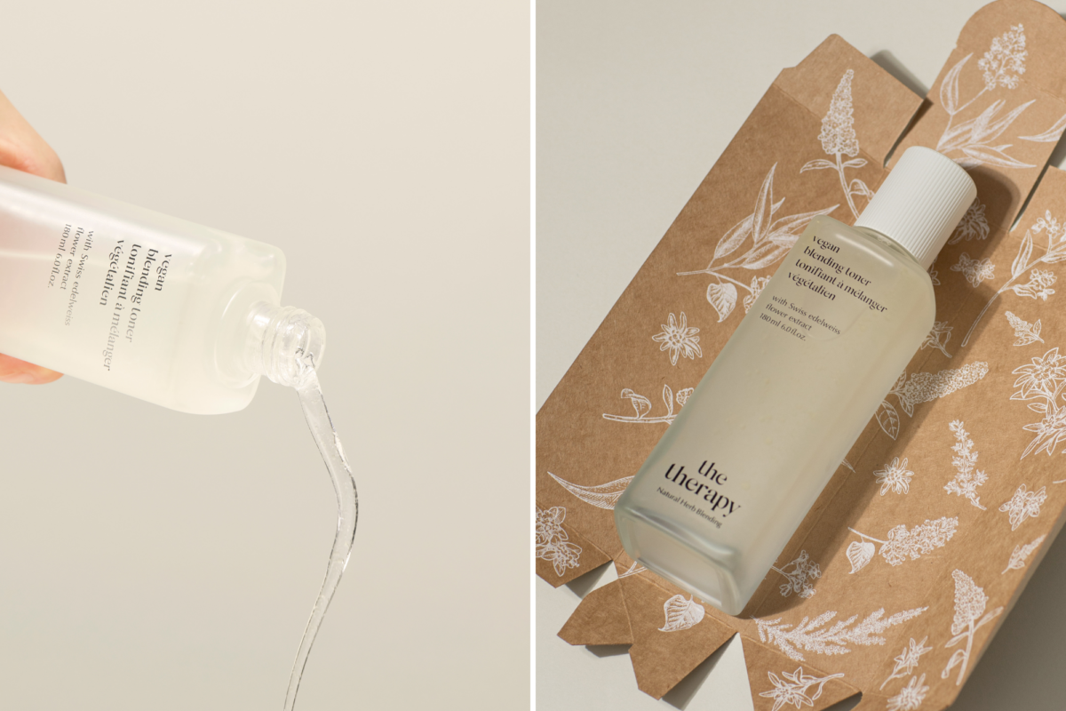 The Therapy Vegan’s Blending Toner comes in sustainable packaging