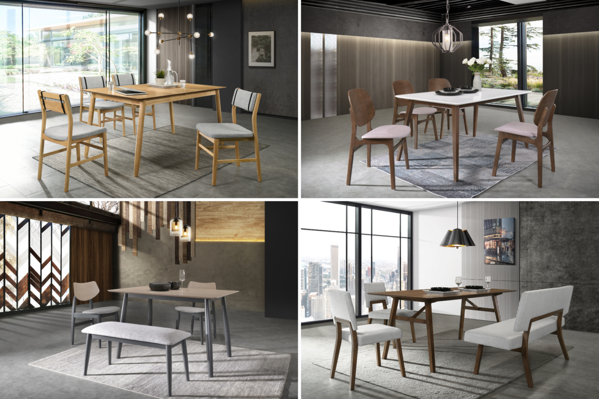 A peek at the dining sets that will be available at the warehouse sale