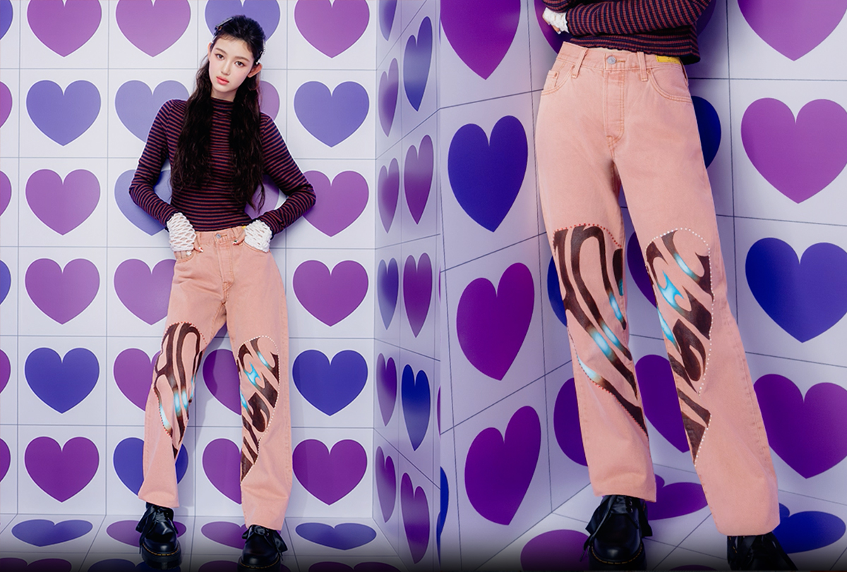 As seen on DANIELLE: hand-painted and bejeweled 501® ’90s