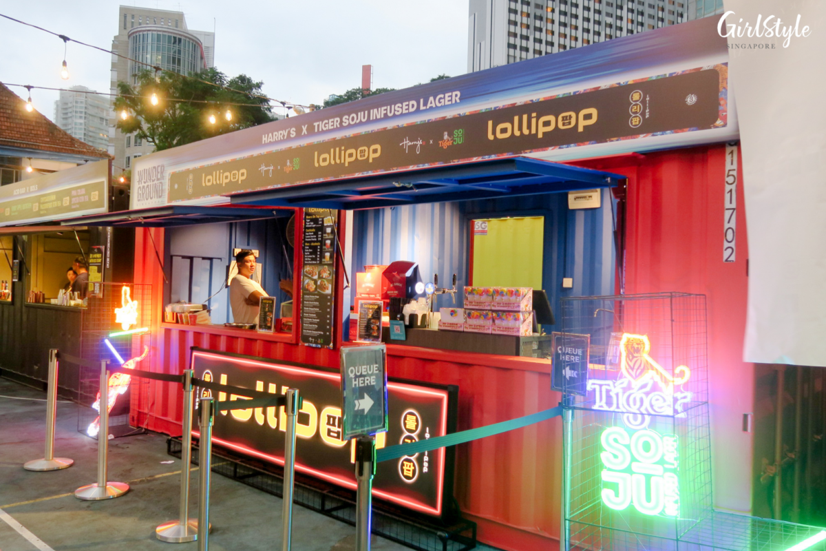 The Harry's x Tiger Soju Infused Lager stall