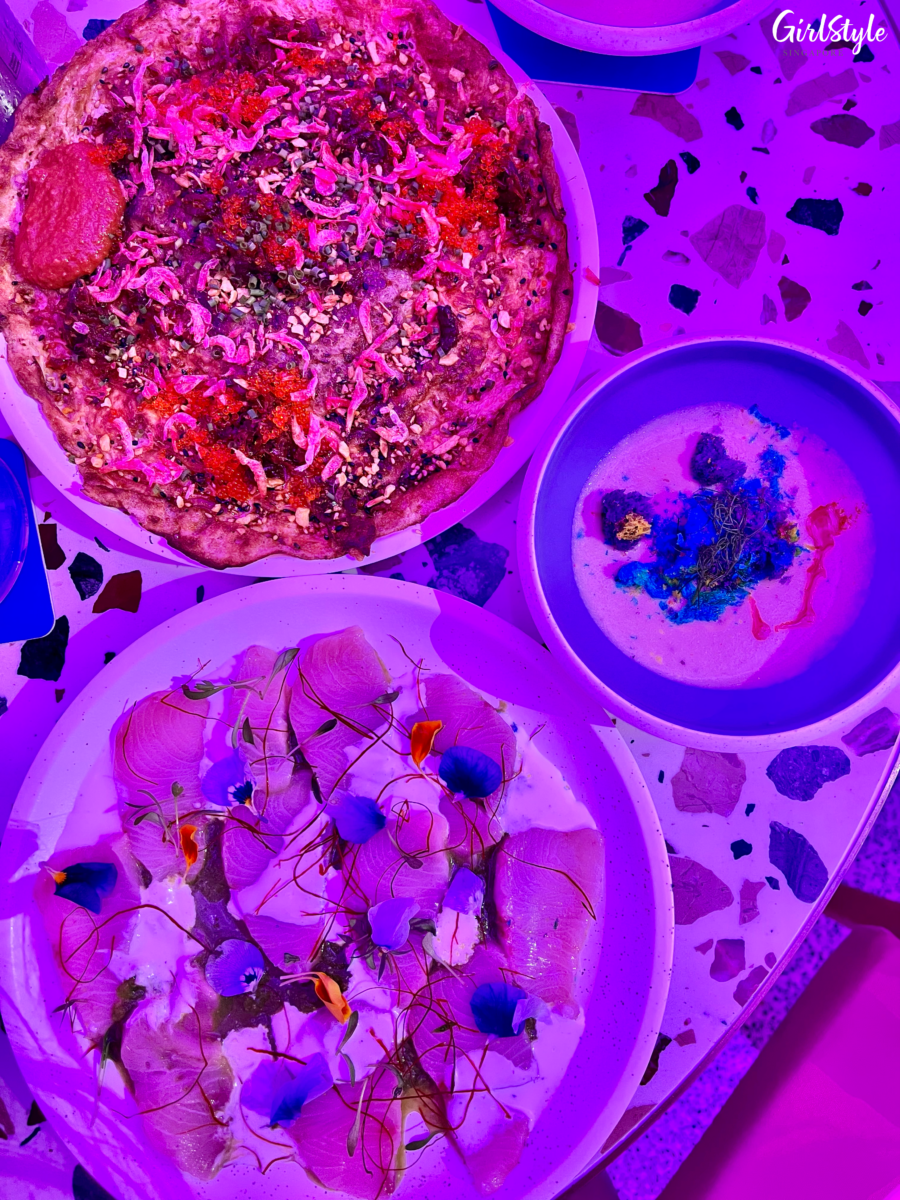 SUNCHOKE SOUP, XO FRIED CARROT CAKE and HAMACHI CEVICHE