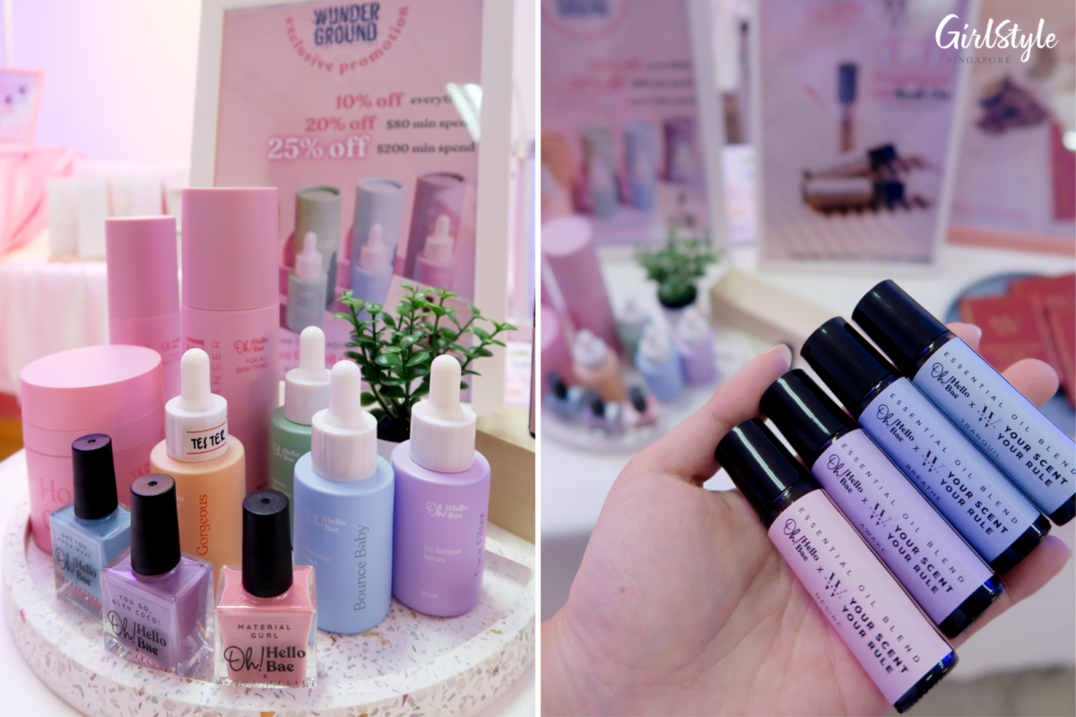 Oh Hello Bae’s newly launched nail polish (left) & the Bespoke Aromatherapy Rollerball (right)