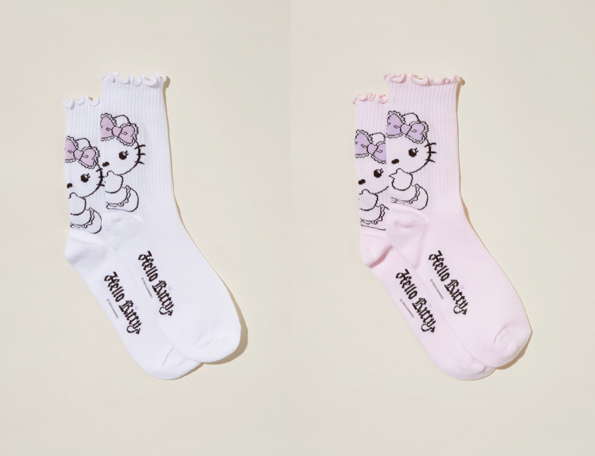 Y2K Kitty crew socks